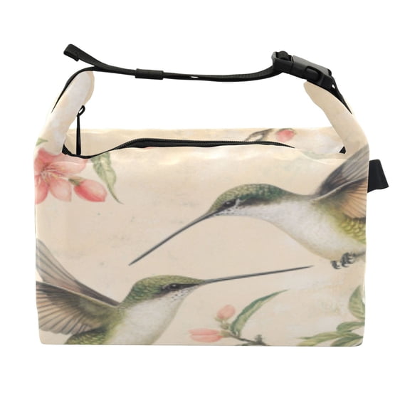 DIXRUYEE Lunch Bag Double Deck Lunch Cooler Box Fashion Blossoms & Buzz Pattern