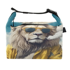 DIXRUYEE Lunch Bag Double Deck Lunch Cooler Box Fashion Chill Vibes Only Pattern