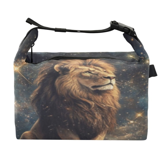 DIXRUYEE Lunch Bag Double Deck Lunch Cooler Box Fashion Cosmic King Pattern