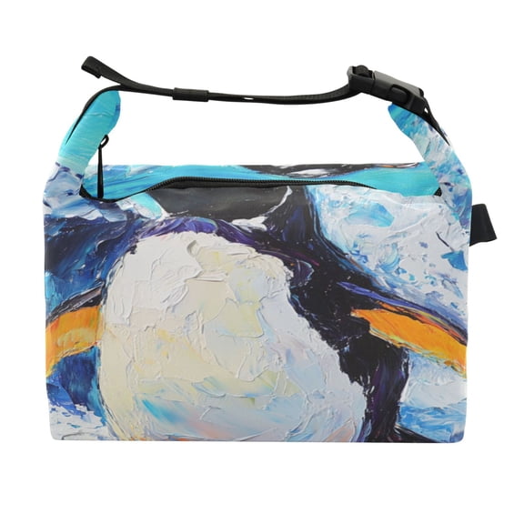DIXRUYEE Lunch Bag Double Deck Lunch Cooler Box Fashion Frozen Splendor Pattern