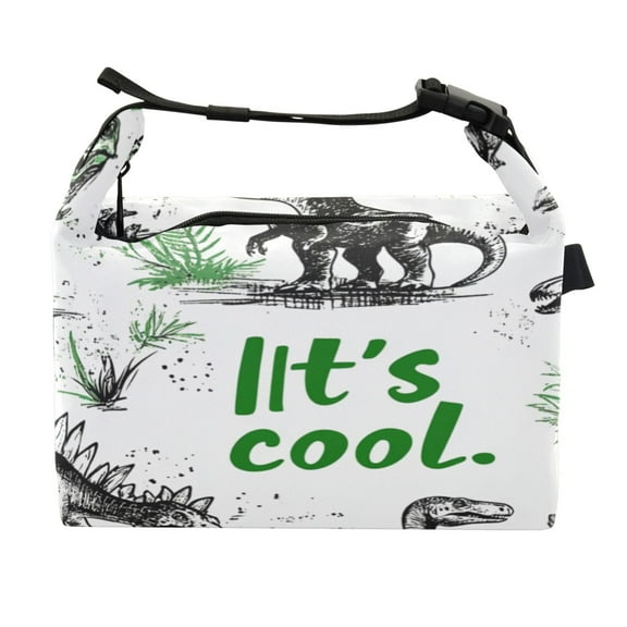 DIXRUYEE Lunch Bag Double Deck Lunch Cooler Box Fashion Jurassic Vibe Pattern