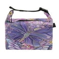 thumbnail image 1 of DIXRUYEE Lunch Bag Double Deck Lunch Cooler Box Fashion Purple Butterfly Garden Pattern, 1 of 7
