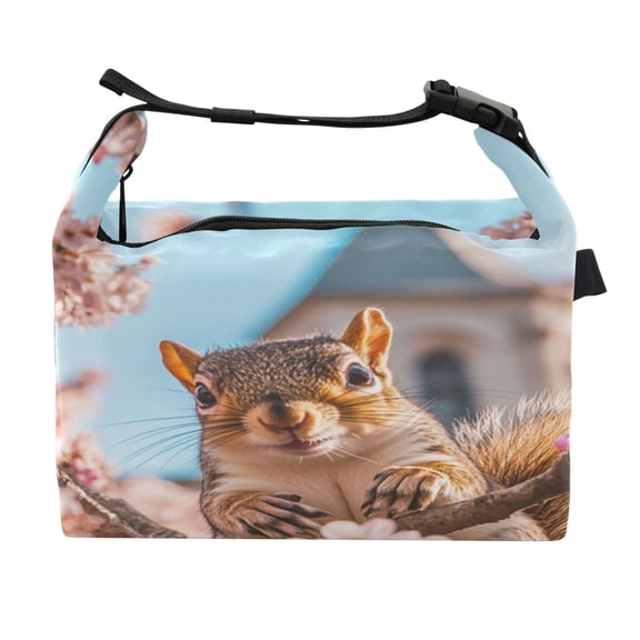 DIXRUYEE Lunch Bag Double Deck Lunch Cooler Box Fashion Springtime Smiles Pattern