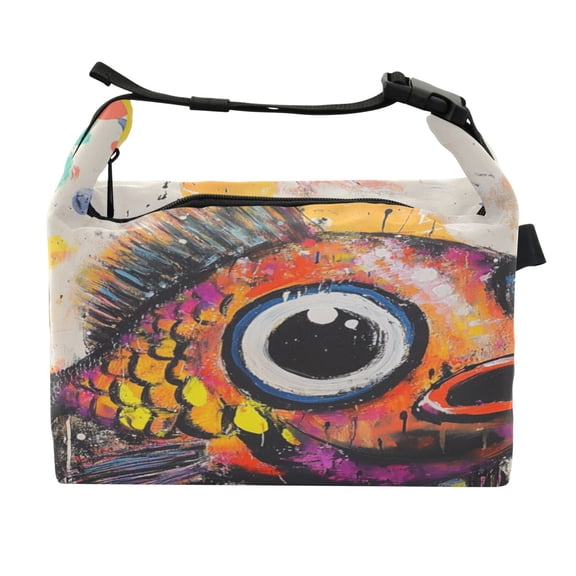 DIXRUYEE Lunch Bag Double Deck Lunch Cooler Box Fashion Whimsical Wonder Pattern