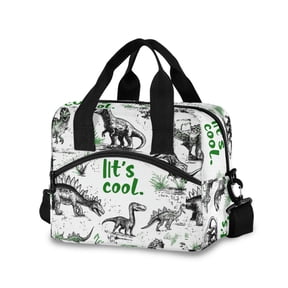 DIXRUYEE Lunch Bag Double Deck Lunch Cooler Box Tote Bag Fashion Jurassic Vibe Printed