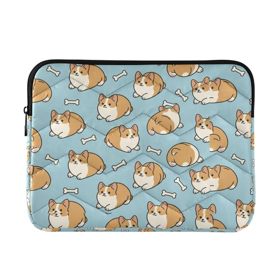 DIXRUYEE Multi-Layer Padded Cute Corgi Butt Laptop Sleeve Waterproof Shock Resistant Notebook Case for 13/14/15/16 Inch Laptops Office Slim Portable Computer Pouch