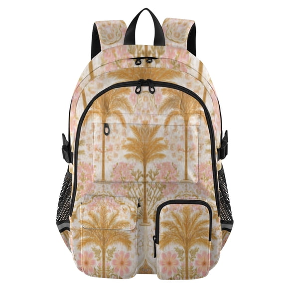 DIXRUYEE Oasis Of Eternal Summer Backpack for School 14Laptop Compatible with Reflective Safety Strips