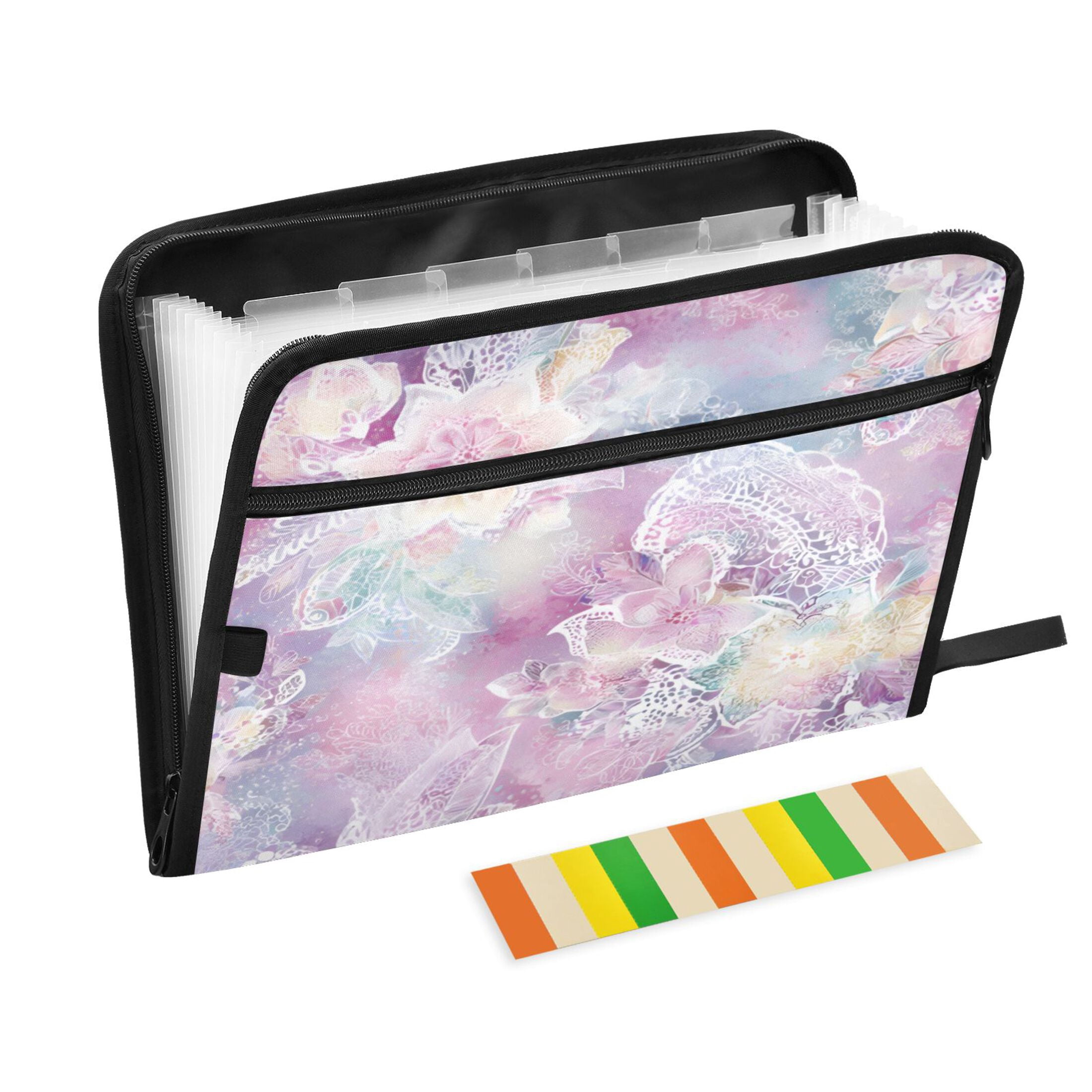 DIXRUYEE Organ Folders Expanding Folder 13 Pocket-Pastel Lace Garden ...