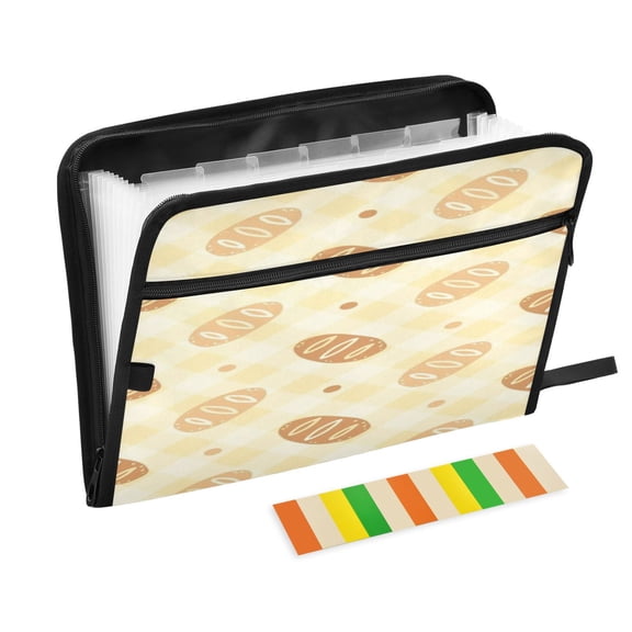 DIXRUYEE Organ Folders Expanding Folder 13 Pocket-Sunny Loaf Check Pattern