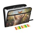 thumbnail image 1 of DIXRUYEE Organ Folders Expanding Folder with Color Label 13 Pocket Cat Catch Butterfly Painting Printed, 1 of 7
