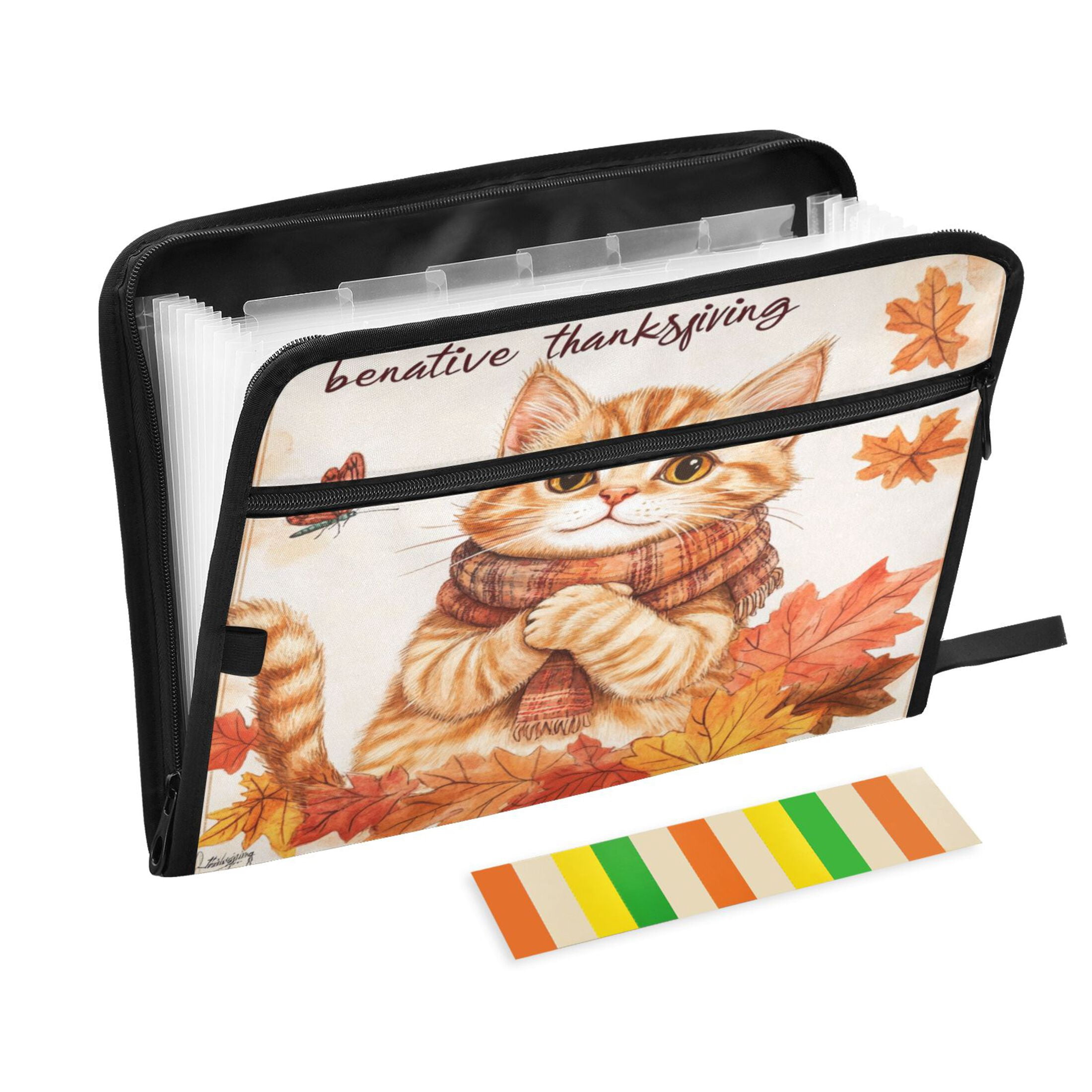 File Folder Cat DIXRUYEE Organ Folders Expanding Folder with Color Label 13 Pocket Cat ...