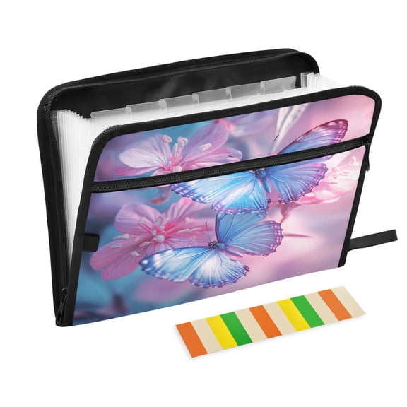 DIXRUYEE Organ Folders Expanding Folder with Color Label 13 Pocket Fluttering Embrace Printed