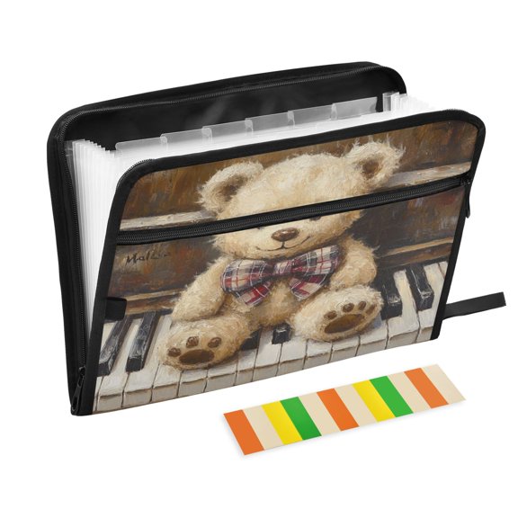 DIXRUYEE Organ Folders Expanding Folder with Color Label 13 Pocket Harmony in Furry Form Printed