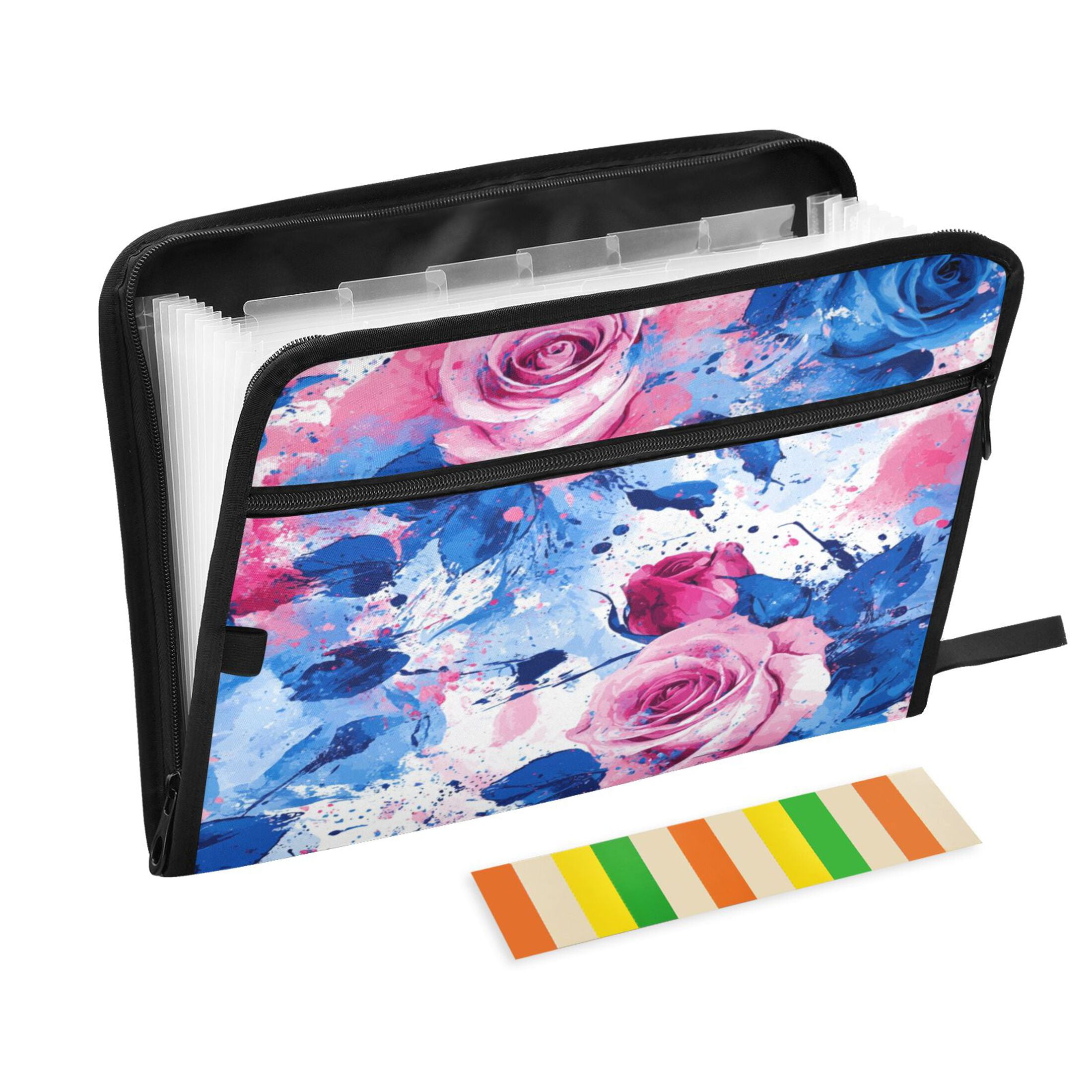 DIXRUYEE Organ Folders Expanding Folder with Color Label 13 Pocket Pink ...