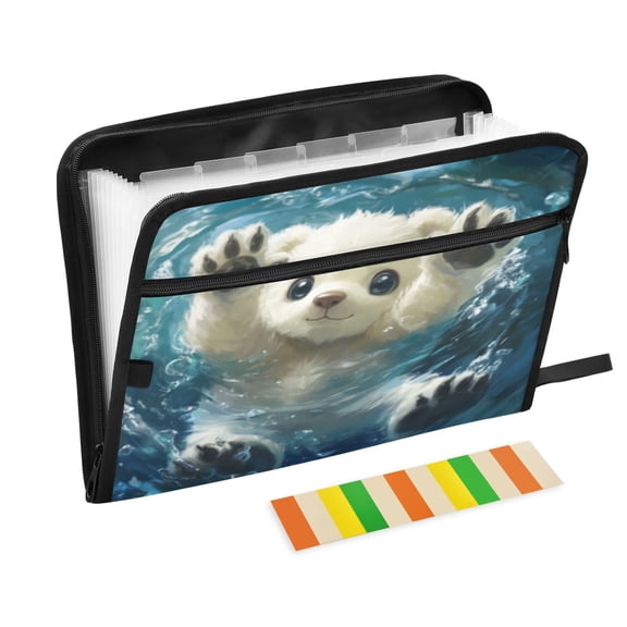 DIXRUYEE Organ Folders Expanding Folder with Color Label 13 Pocket Splash Of Happiness Printed