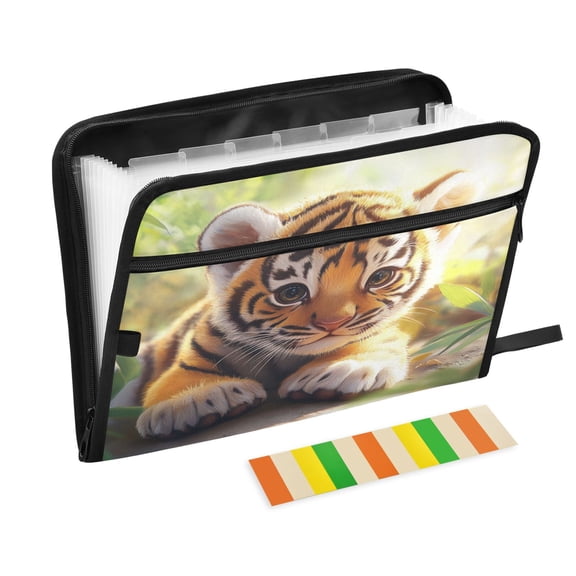 DIXRUYEE Organ Folders Expanding Folder with Color Label 13 Pocket Splashing Fun in The Sun Printed