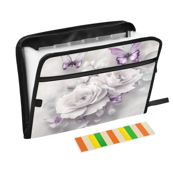 DIXRUYEE Organ Folders Expanding Folder with Color Label 13 Pocket Spring Twilight Printed