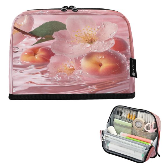 DIXRUYEE Pencil Case Large Capacity Pencil Bag simple Blossoms in Water Pattern