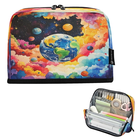 DIXRUYEE Pencil Case Large Capacity Pencil Bag simple Cosmic Harmony Pattern