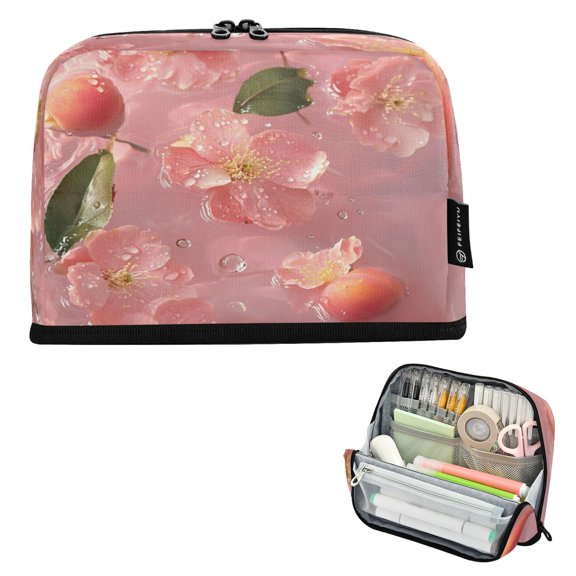 DIXRUYEE Pencil Case Large Capacity Pencil Bag simple Floral Water Dance Pattern