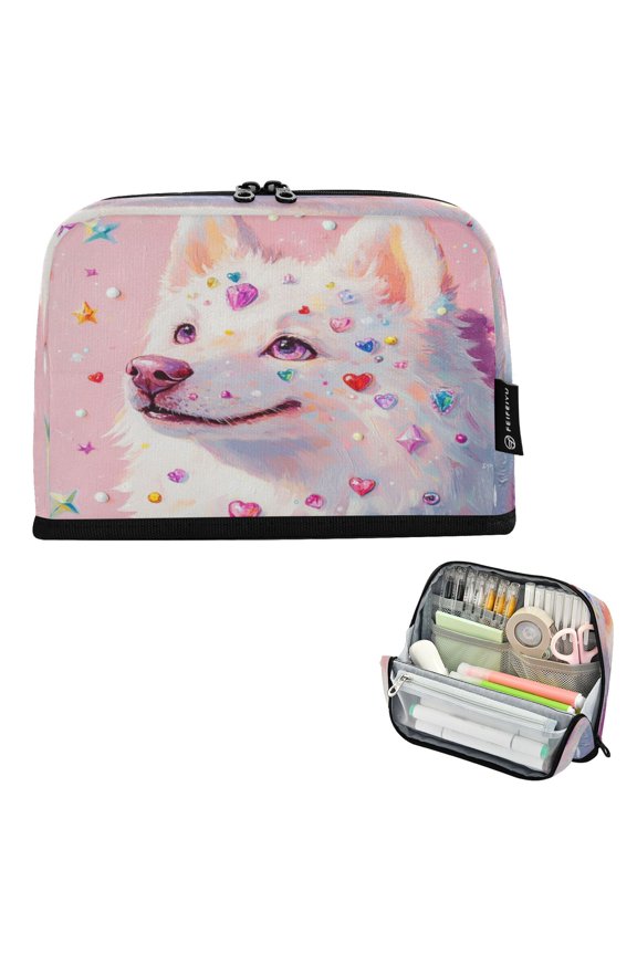 Pencil Case Large Capacity Pencil Bag simple Gems Of Joy Pattern
