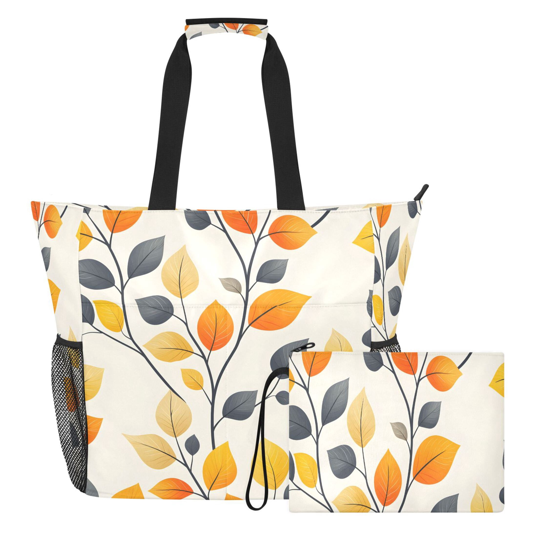 DIXRUYEE Pink Polka-dot Butterflies Pattern Large Water-Resistant Tote ...