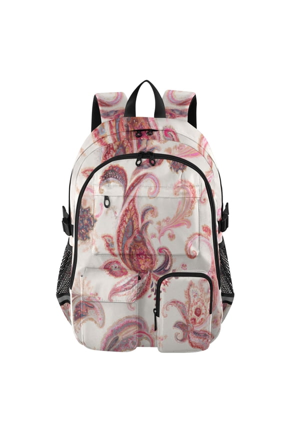 Rose & Swirl Fantasy Backpack for School 14Laptop Compatible with Reflective Safety Strips