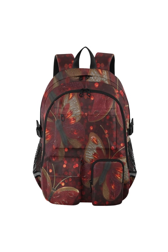 Ruby Wings Backpack for School 14Laptop Compatible with Reflective Safety Strips