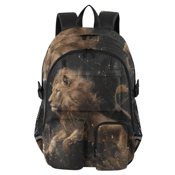 DIXRUYEE Shadow Lion Backpack for School 14Laptop Compatible with Reflective Safety Strips