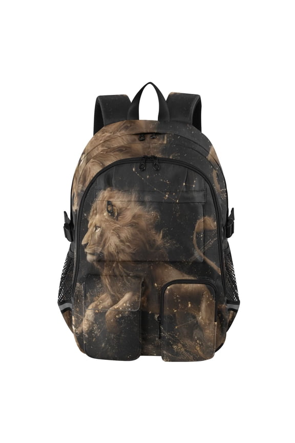 Shadow Lion Backpack for School 14Laptop Compatible with Reflective Safety Strips