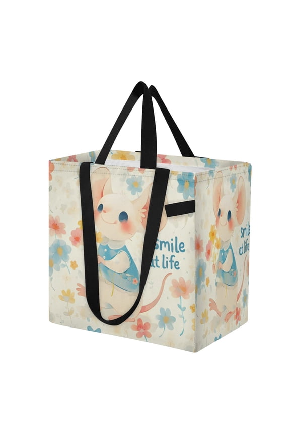 Shoulderbag Canvas Tote Multi-Use Bag In Imgi_62_ffyy4_cute_little_watercolor_mouse_in_pastel_blue_and_pink__hol_f9deeaf3-99e0-4af8-b3ae-7a86 Pattern