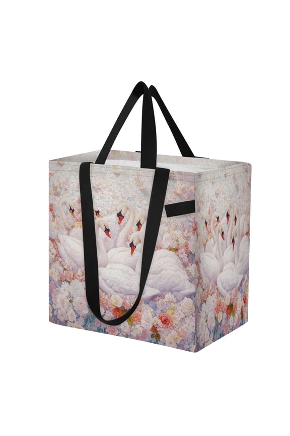 Shoulderbag Canvas Tote Multi-Use Bag In Blossoming Elegance Pattern