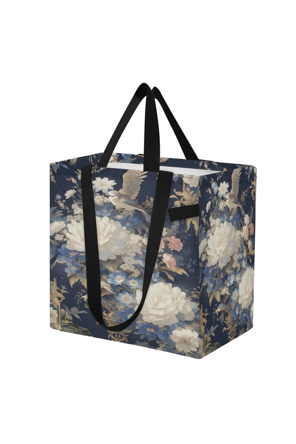 Shoulderbag Canvas Tote Multi-Use Bag In Floraframe Pattern