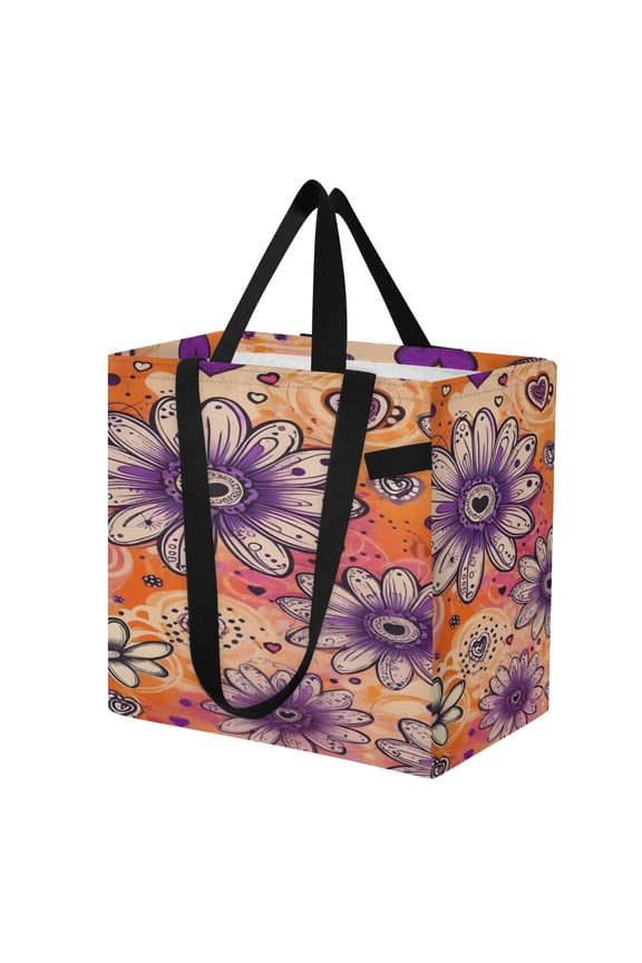Shoulderbag Canvas Tote Multi-Use Bag In Love Blooms Pattern