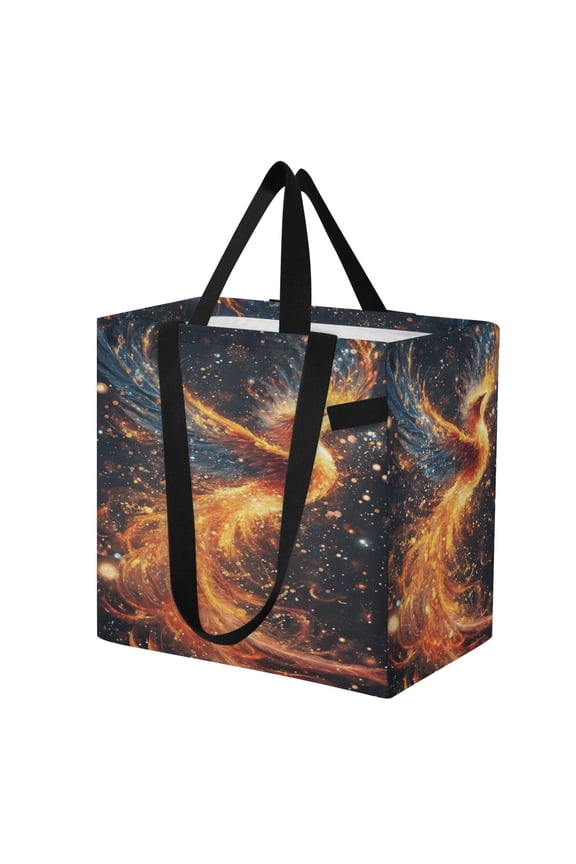 Shoulderbag Canvas Tote Multi-Use Bag In Stellar Phoenix Pattern