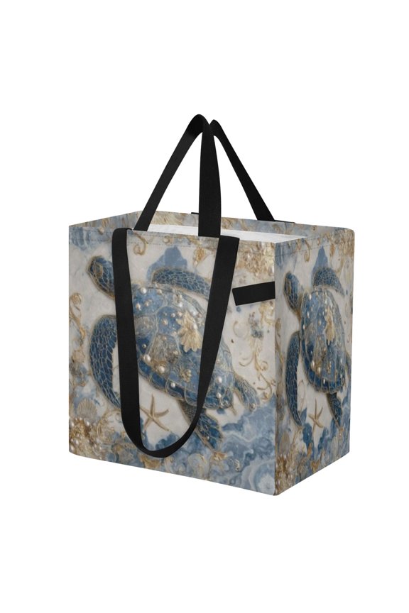 Shoulderbag Canvas Tote Multi-Use Bag In Tide-turtle Pattern