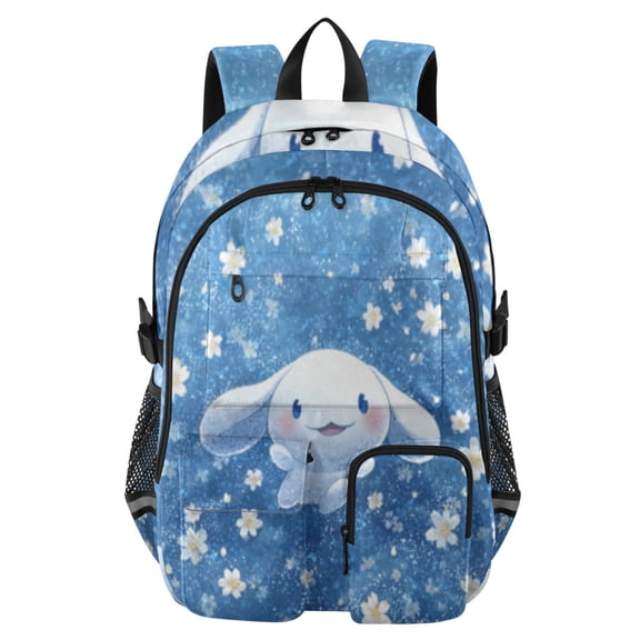 DIXRUYEE Starry Skies and Floating Friend Backpack for School 14Laptop Compatible with Reflective Safety Strips