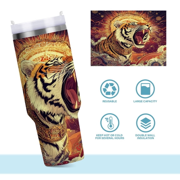 DIXRUYEE Steel Water Bottles Tumbler Creative Cosmic King Pattern 40oz/30oz