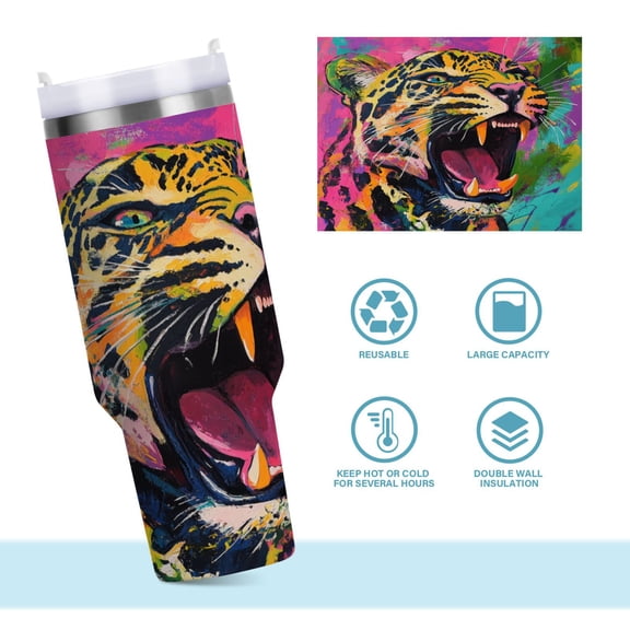 DIXRUYEE Steel Water Bottles Tumbler Creative Petals Of Joy Pattern 40oz/30oz