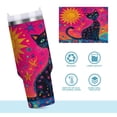 thumbnail image 1 of DIXRUYEE Steel Water Bottles Tumbler Creative Radiant Feline Pattern 40oz/30oz, 1 of 9