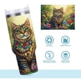 thumbnail image 1 of DIXRUYEE Steel Water Bottles Tumbler Creative Radiant Floral Companion Pattern 40oz/30oz, 1 of 9