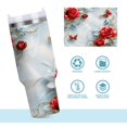 thumbnail image 1 of DIXRUYEE Steel Water Bottles Tumbler Creative Radiant Roses and Butterflies Pattern 40oz/30oz, 1 of 9