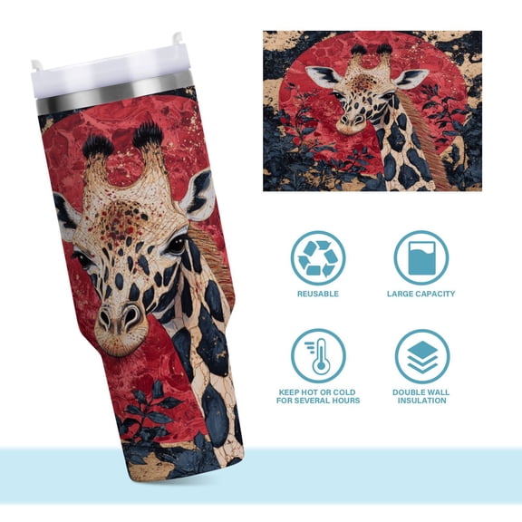 DIXRUYEE Steel Water Bottles Tumbler Creative Sunset Majesty Pattern 40oz/30oz
