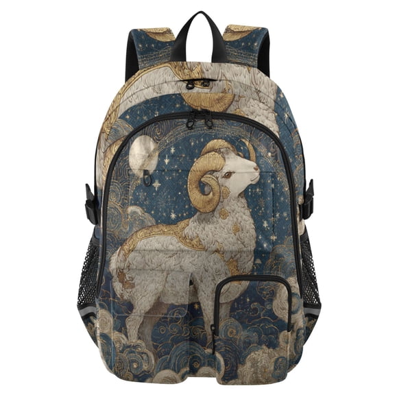 DIXRUYEE Stellar Ornate Ram Backpack for School 14Laptop Compatible with Reflective Safety Strips