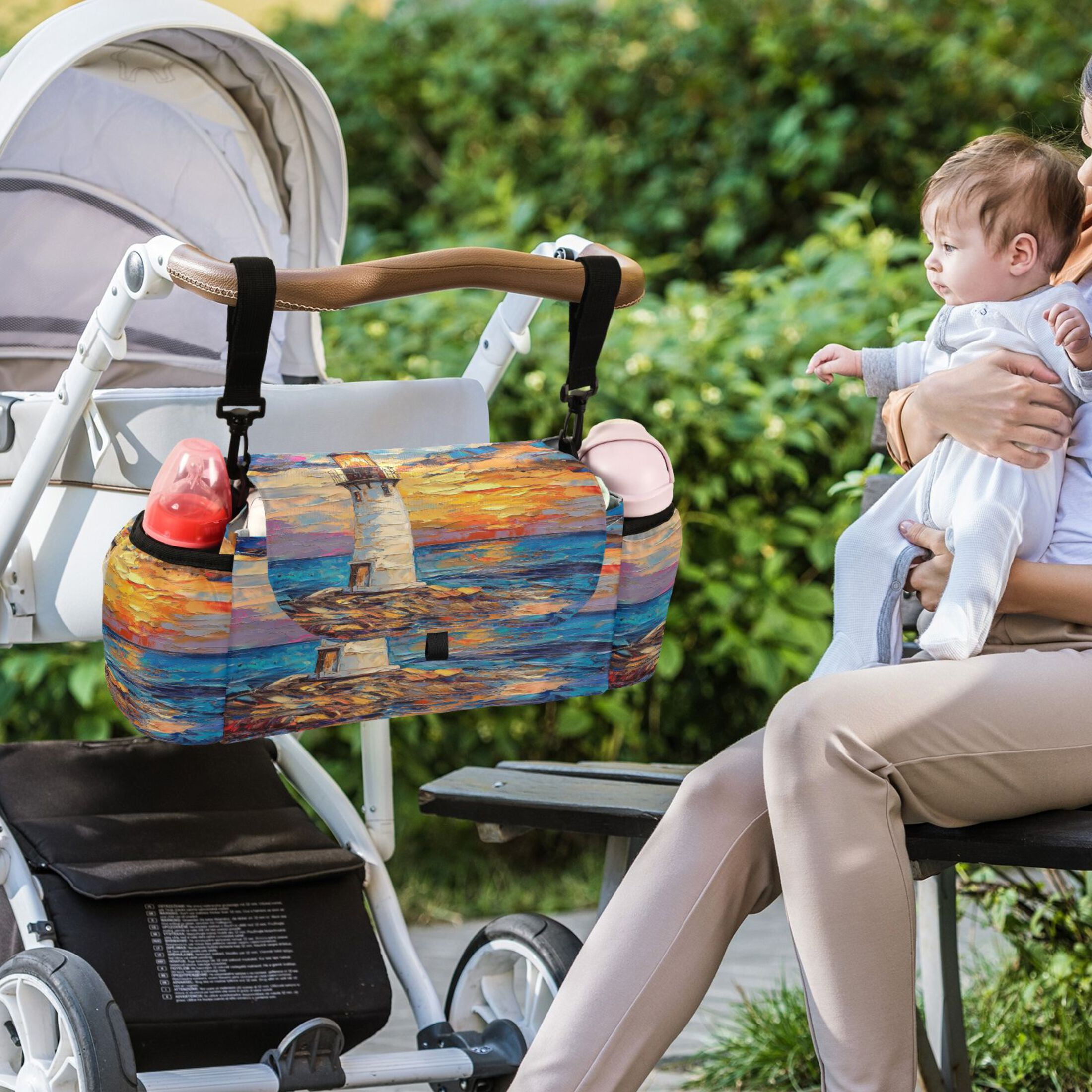 DIXRUYEE Stroller Organizer Beacon Of Hope Printed