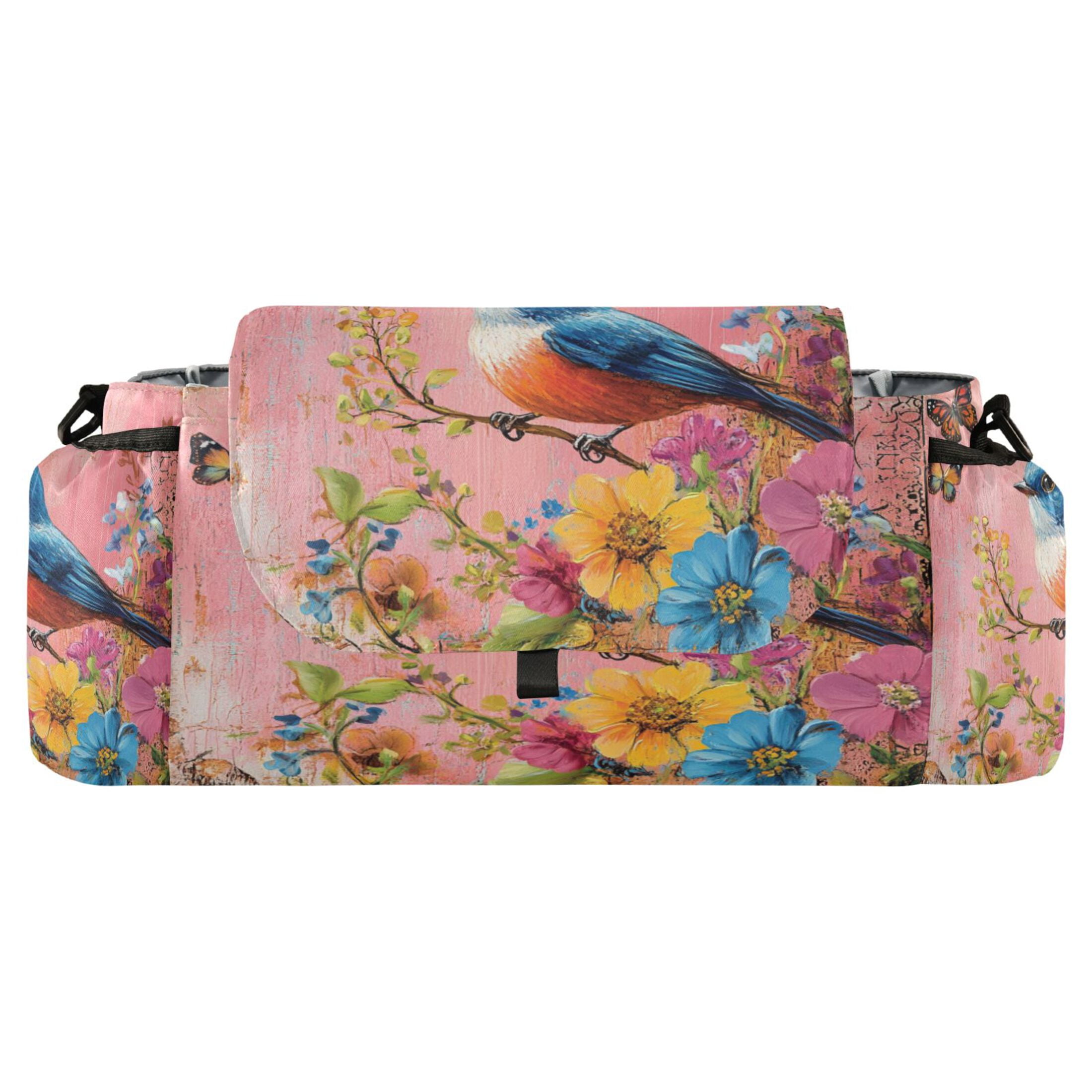DIXRUYEE Stroller Organizer Birdsong Among Blossoms Printed