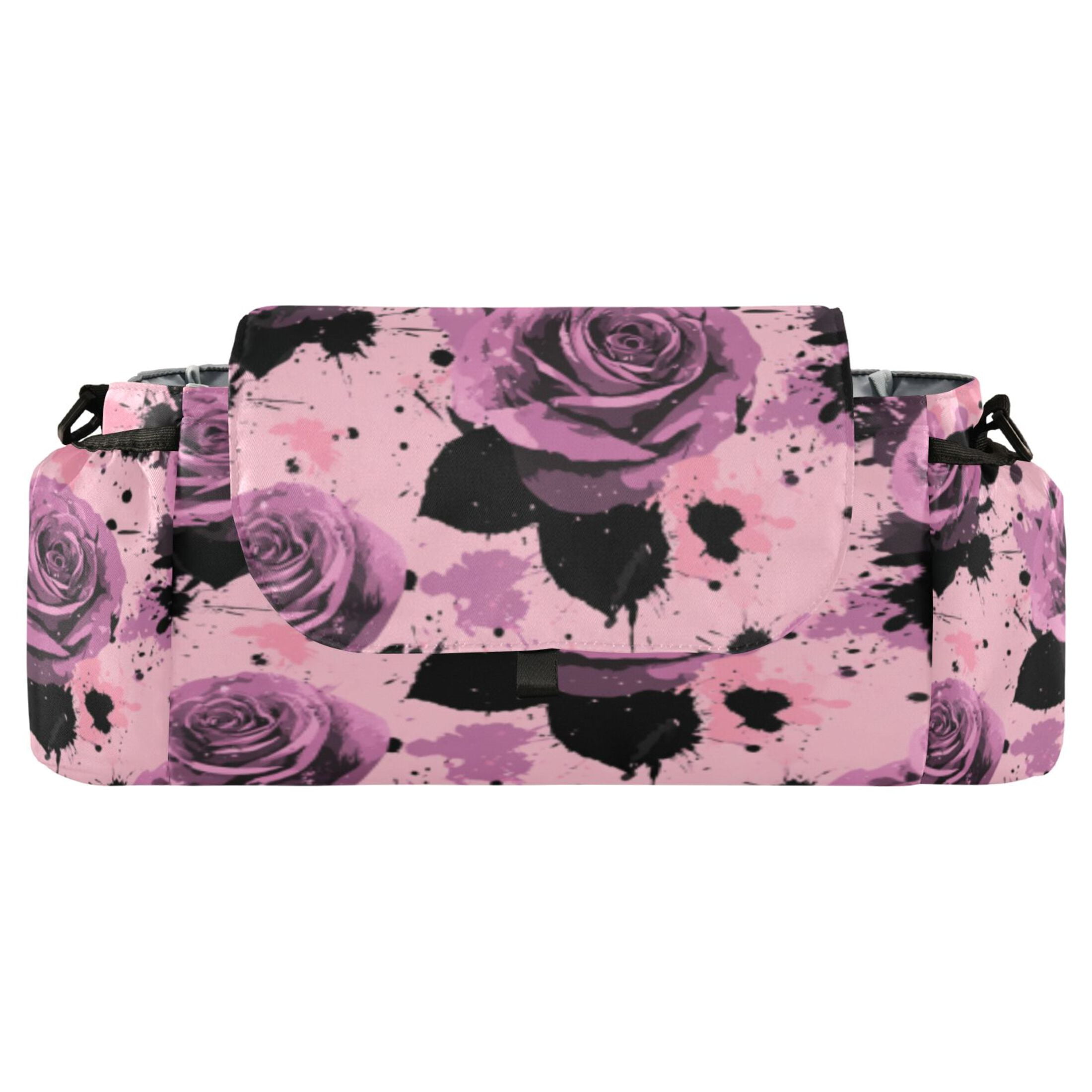 DIXRUYEE Stroller Organizer Blooming Roses Printed
