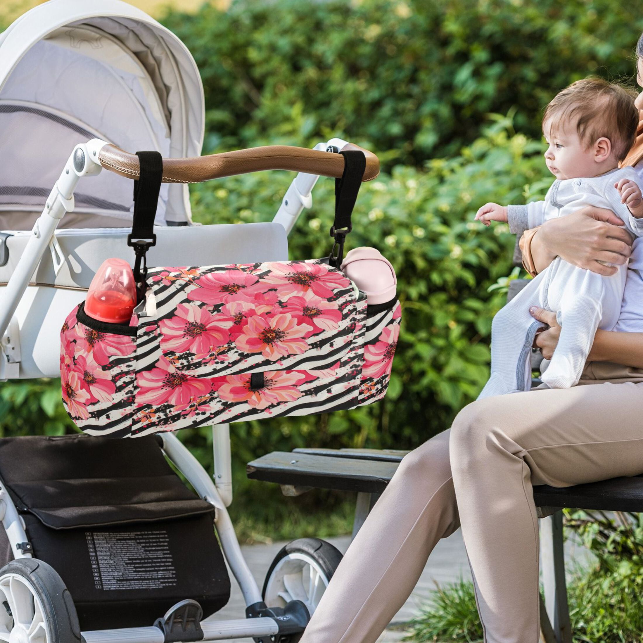 DIXRUYEE Stroller Organizer Blossom Serenade Printed