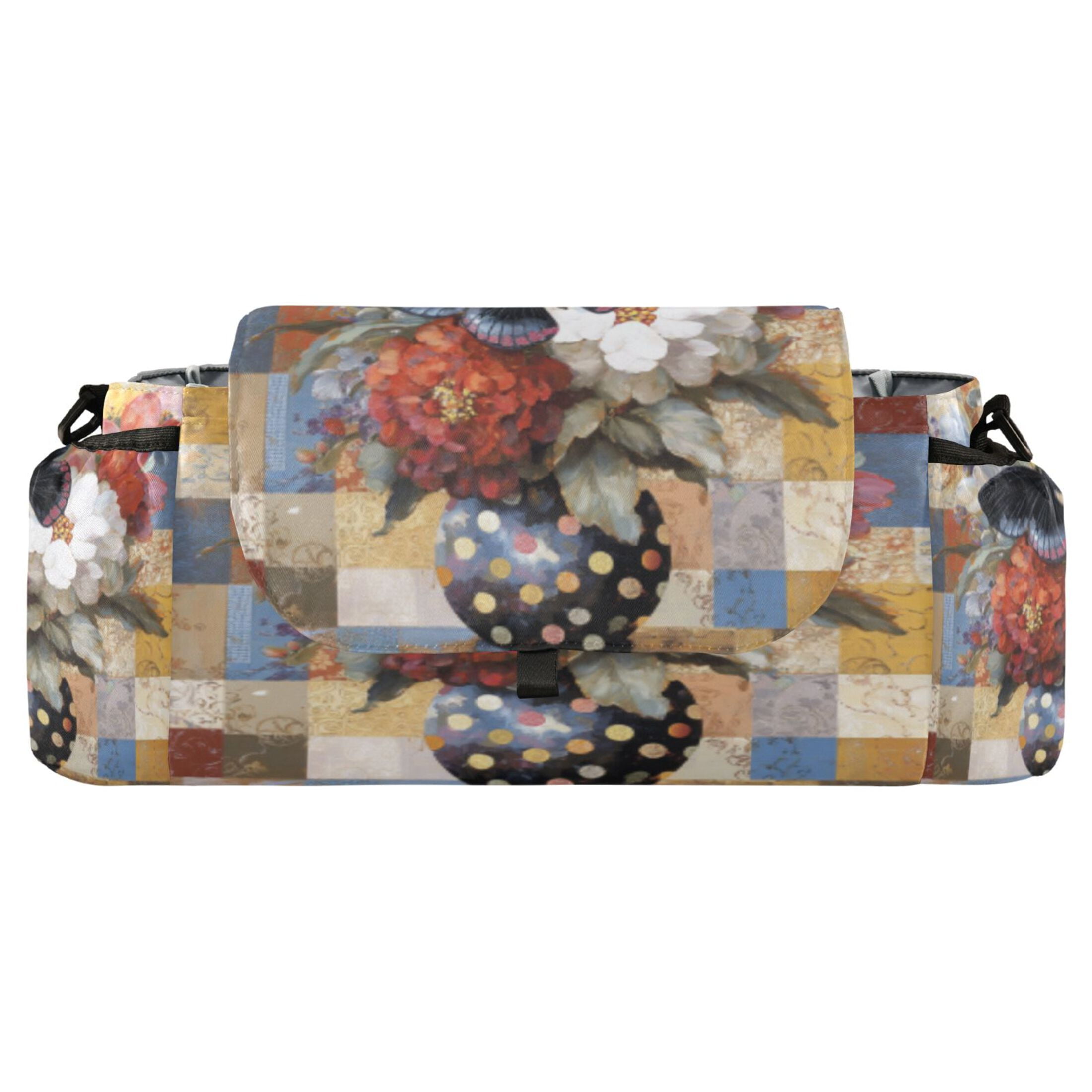 DIXRUYEE Stroller Organizer Butterfly Bouquet Printed