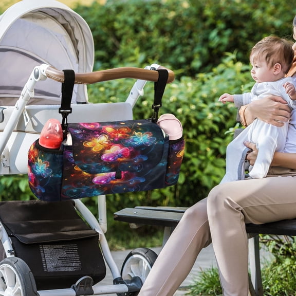 DIXRUYEE Stroller Organizer Butterfly Dreamscape Printed
